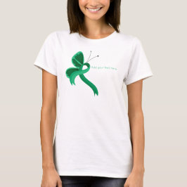 Camiseta Camisa-T da borboleta de consciência Jade