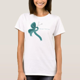 Camiseta Camisa-T da Borboleta de Sensibilização Teal