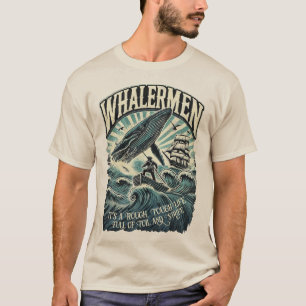 Camiseta Camisa-T da Camada do Mar de Whalermen