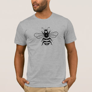 Camiseta Camisa-T da Cinza de Abelhas da Rainha