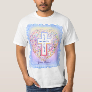 Camiseta Camisa-T da Cruz Cristã de Nova Criação