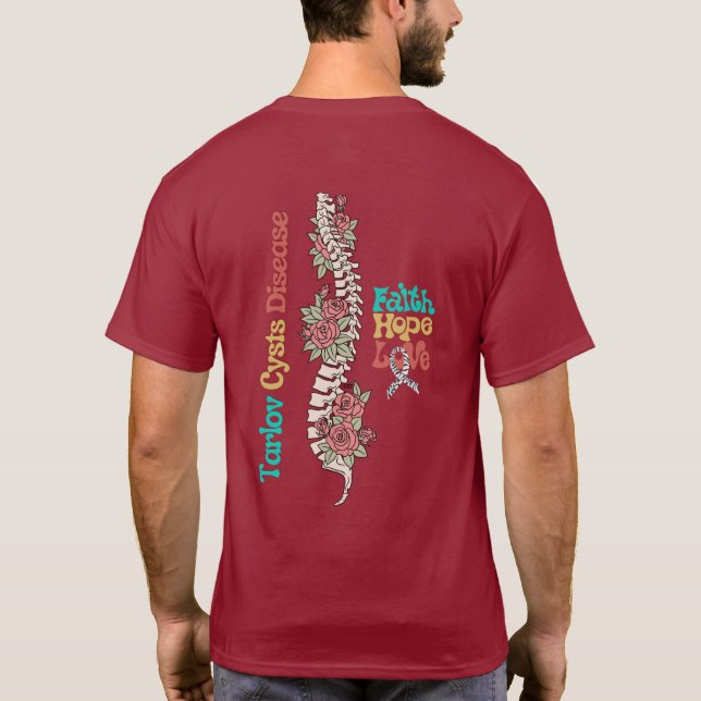 Camiseta Camisa-T da Doença de Cisto Tarlov (Verso)