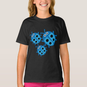 Camiseta Camisa-T da família de pássaros-brancos
