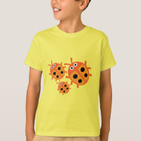 Camisa-T da família de pássaros-brancos