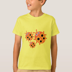 Camiseta Camisa-T da família de pássaros-brancos