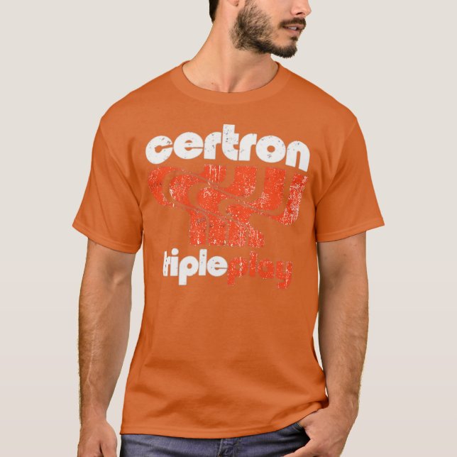 Camiseta Camisa-T da fita cassete Certron - Cassete retrô d (Frente)