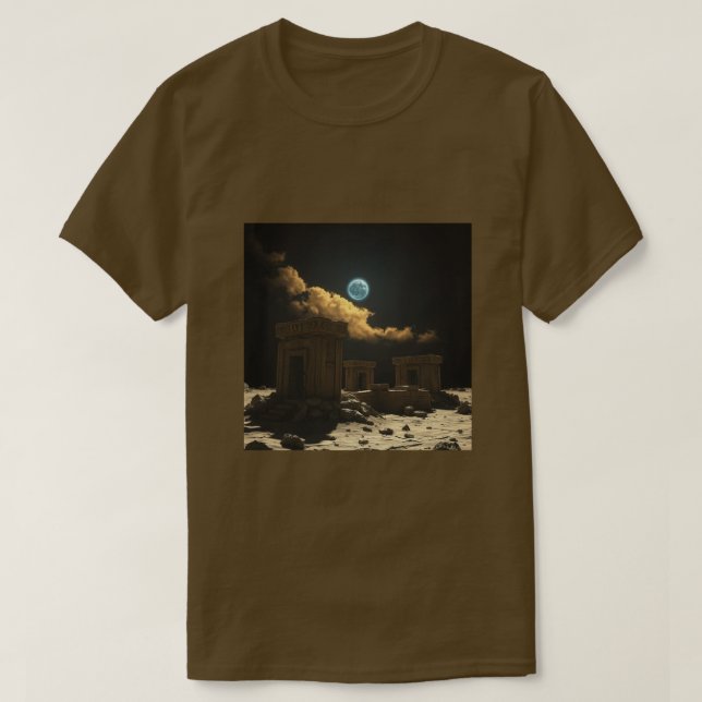 Camiseta Camisa-T da Lua da Alienígena antiga | Sci-Fi Luna (Frente do Design)