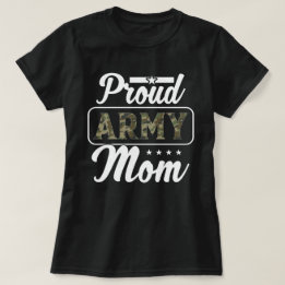 Camiseta Camisa-T da mãe Ladie do exército orgulhoso