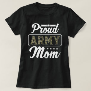 Camiseta Camisa-T da mãe Ladie do exército orgulhoso
