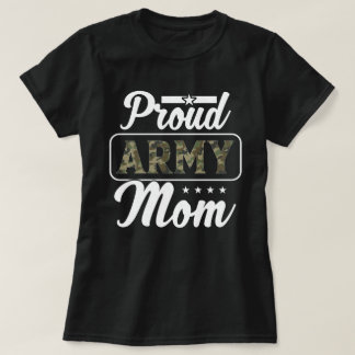Camiseta Camisa-T da mãe Ladie do exército orgulhoso