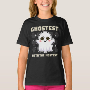 Camiseta Camisa-T da Menina de Halloween de Kawaii Ghost