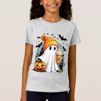 Camisa-T da moça-doçura picada com abóbora