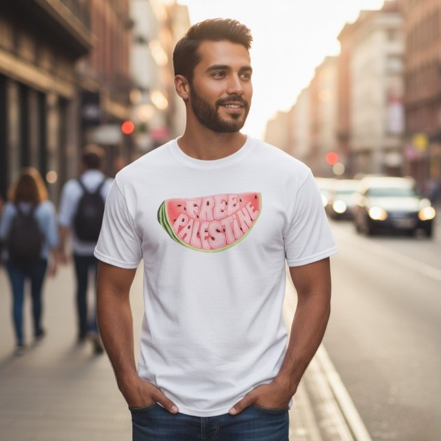 Camiseta Camisa-T da Palestina Livre de Melancia (Criador carregado)
