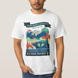 Camiseta Camisa-T da Poesia Natural da Cordilheira Azul