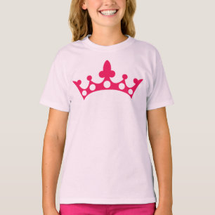 Camiseta Camisa-T da Princesa Rosa Tiara