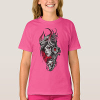 Camisa-T da Rainha Guerreira Gótica - Bela Escura