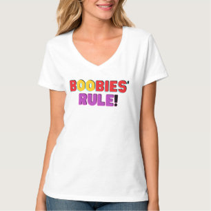 Camiseta Camisa-T da Regra dos Boobies