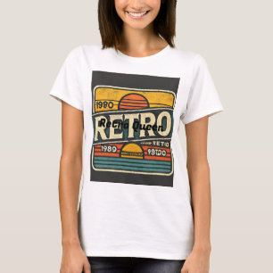 Camiseta Camisa-T da Retro Vintage Mulheres - Clássica e Na