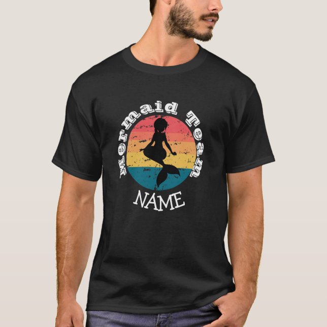 Camiseta Camisa-T da Sereia Sunset (Frente)