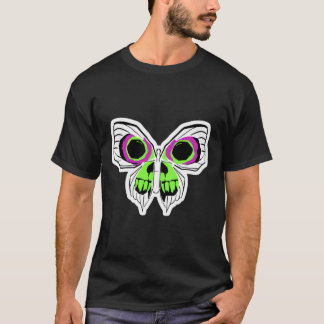 Camiseta Camisa-T da Tatuagem da Borboleta-Macaco-Arcana Ji