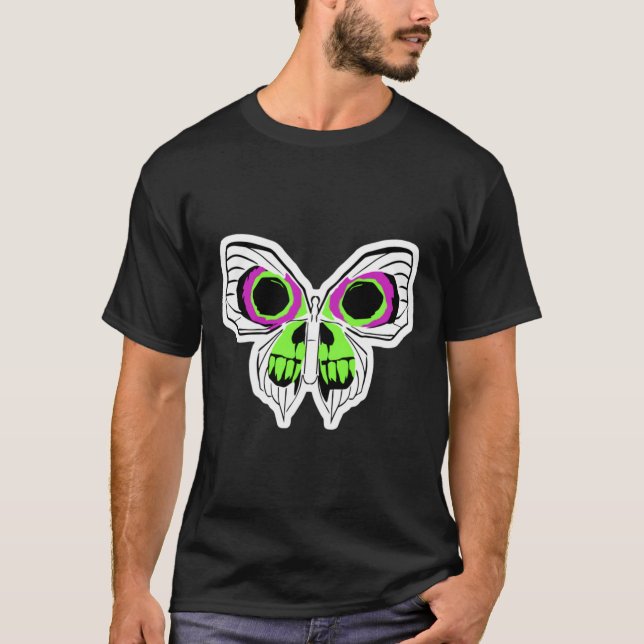 Camiseta Camisa-T da Tatuagem da Borboleta-Macaco-Arcana Ji (Frente)
