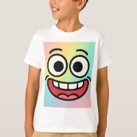 Camisa-T das Crianças com Cara Maluca