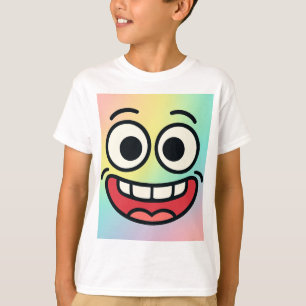 Camiseta Camisa-T das Crianças com Cara Maluca