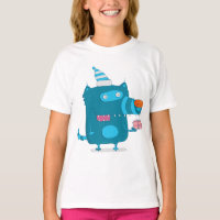Camisa-T das Meninas de Lobo Azul