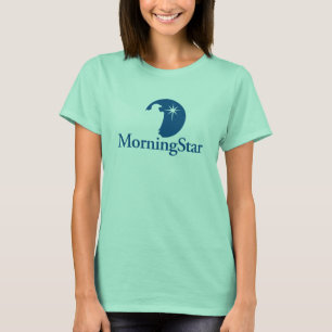 Camiseta Camisa-T das Mulheres da Manhã - Claro