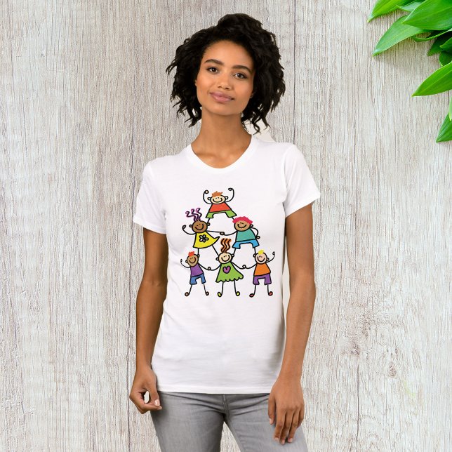 Camiseta Camisa-T das Mulheres da Pirâmide Infantil (Criador carregado)