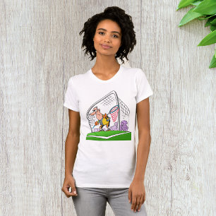 Camiseta Camisa-T das Mulheres de Caricatura