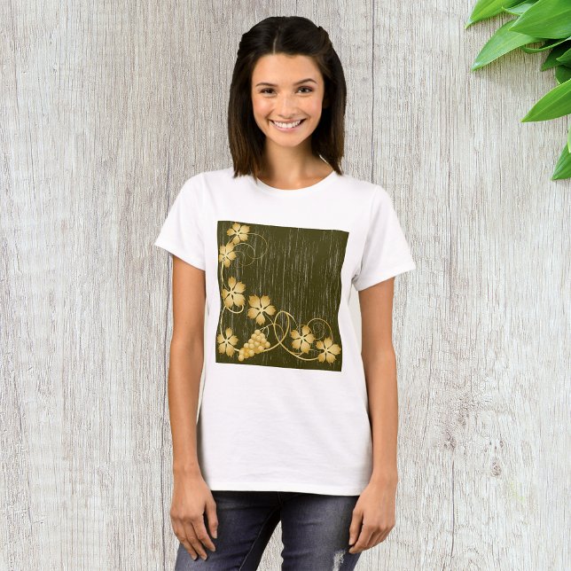 Camiseta Camisa-T das mulheres de vinho (Criador carregado)