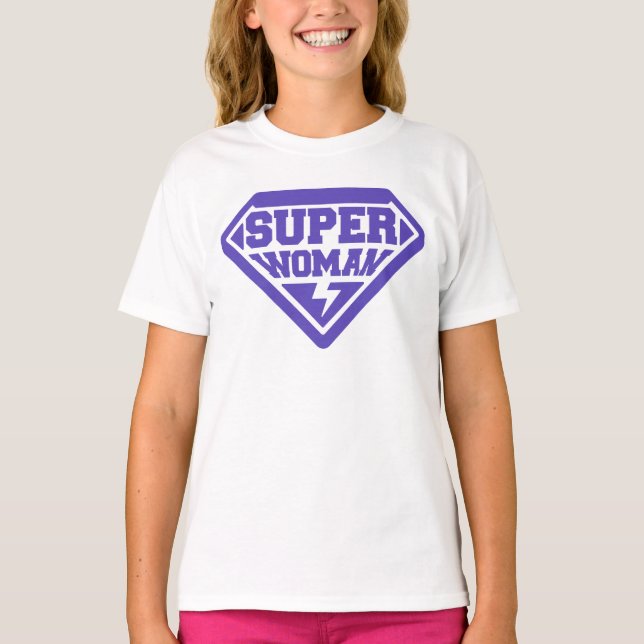 Camiseta Camisa-T das Super-Mulheres - Tef das Crianças Res (Frente)