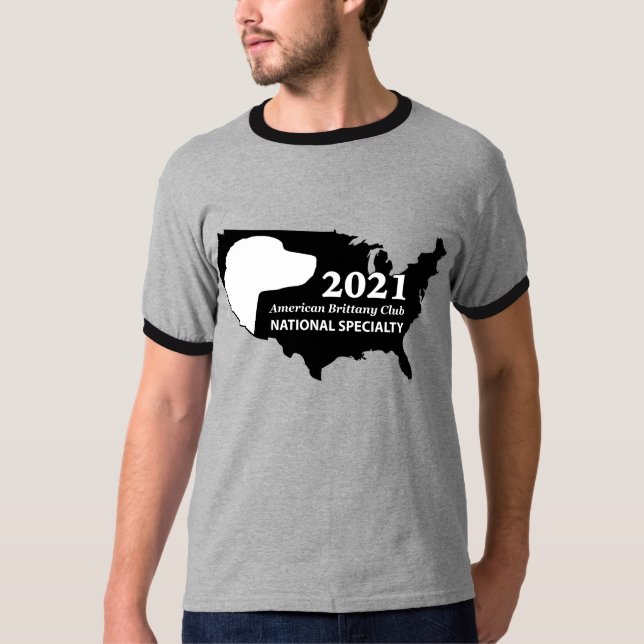 Camiseta Camisa-T de 2021 da ABC com contraste (Frente)