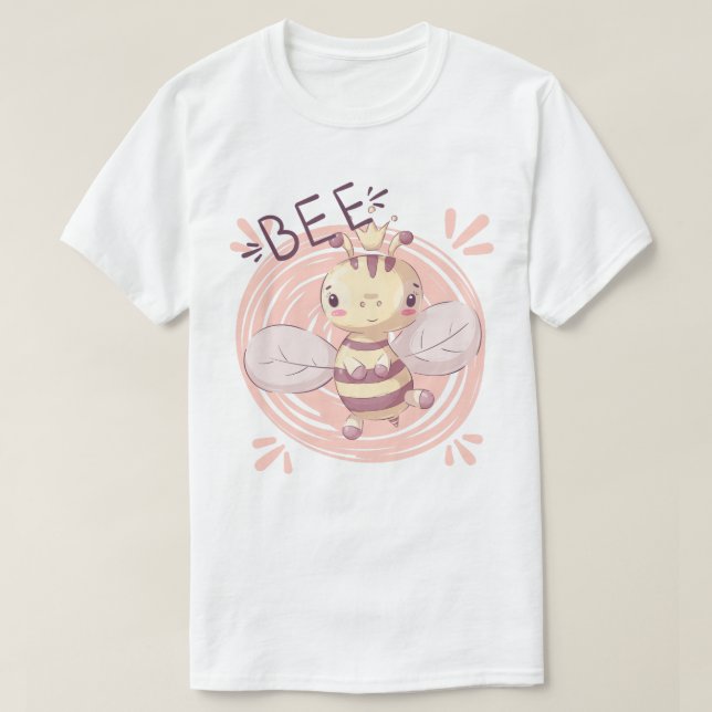 Camiseta Camisa-T De Abelhas Cutas (Frente do Design)