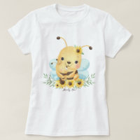 Camisa-T De Abelhas Cutas