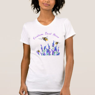 Camiseta Camisa-T de abelhas Voadoras com Texto Personaliza