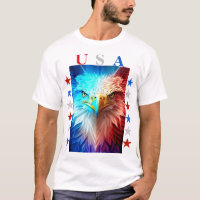 Camisa-T de águia-calva americana