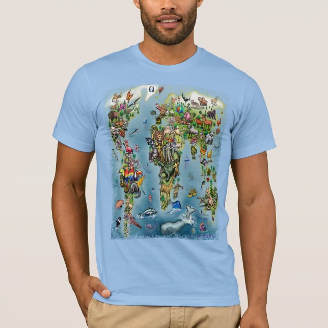Camiseta Camisa-T de Animais (Frente)