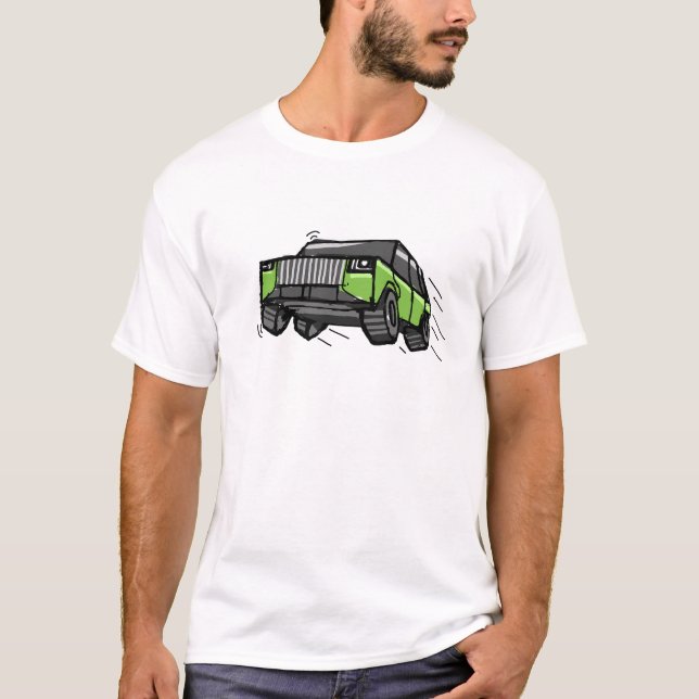 Camiseta Camisa-T de Aventura de Automóvel SUV (Frente)
