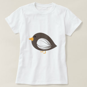 Camiseta Camisa-T de aves castanhas-quirosas