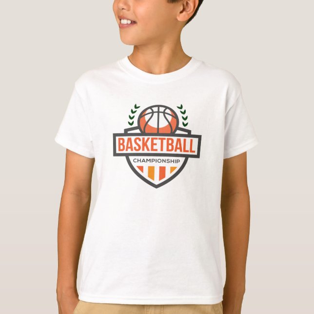 Camiseta Camisa-T de basquetebol engraçada em basquete (Frente)