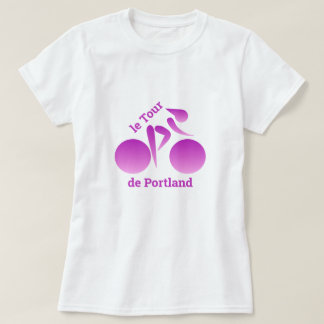 Camiseta Camisa-T de bicicleta cor-de-rosa