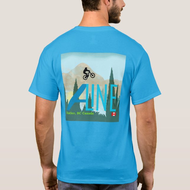 Camiseta Camisa-T de bicicleta de montanha assobiadora (Verso)