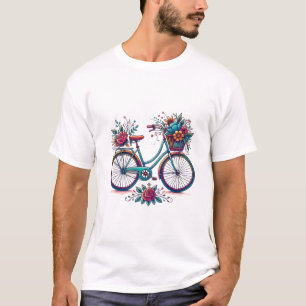 Camiseta Camisa-T de bicicleta de safra - Design de bicicle