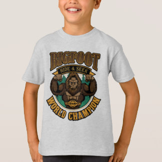 Camiseta Camisa-T de Bigfoot Hide & Seek Champion Boys