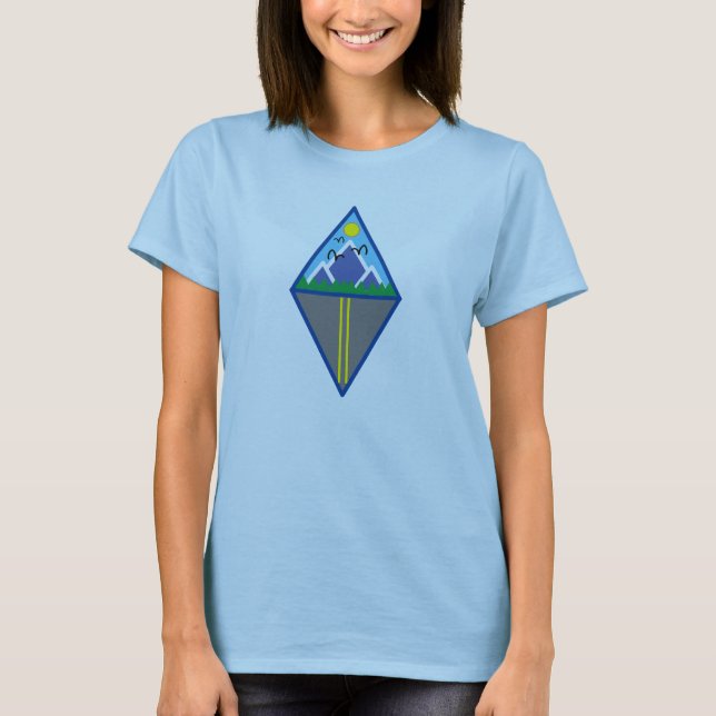 Camiseta Camisa-T de bonito Geométrica (Frente)