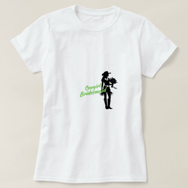 Camiseta Camisa-T de Bridesmaid (Frente do Design)