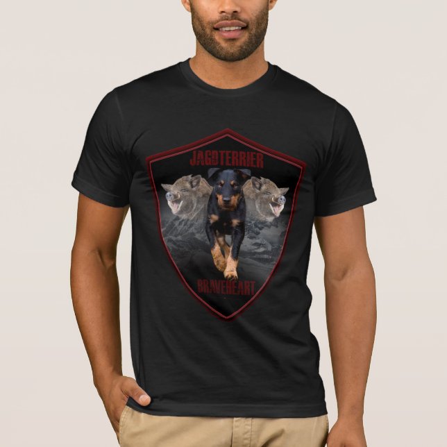 Camiseta Camisa-T de Caça Alemã (Jagdterrier) (Frente)
