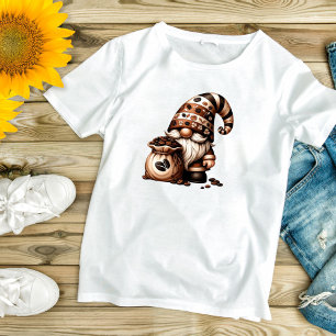 Camiseta Camisa-T de café verde-amável